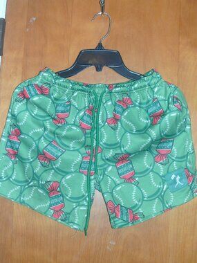 Baseballism Green Bubble Gum Baseball Athletic Shorts with Pockets youth XL